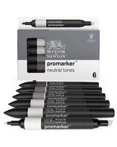 Winsor & Newton Promarker - Neutral Tones - Pack of 6