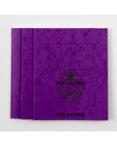  8" x 6.5" Exercise Book 48p- 8mm Ruled With Margin-Purple