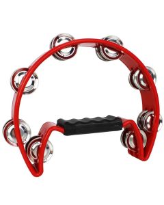 A-Star Half Moon Tambourine - Red