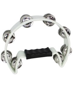 A-Star Half Moon Tambourine - White
