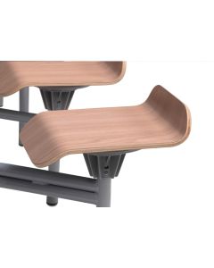 12 Seat Primo Mobile Folding Table with Seats - Oak