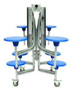 Mobile Folding Table 8 Seat H735mm Blue Grey/Red Seat