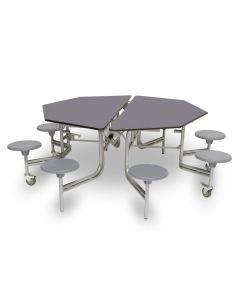 Mobile Folding Table 8 Seat Height 685mm Blue Grey/Grey Seat