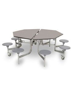 Mobile Folding Table 8 Seat Height 685mm Grey Fleck/GreySeat