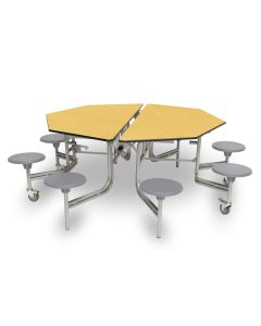 Mobile Folding Table 8 Seat Height 685mm Maple/Grey Seat