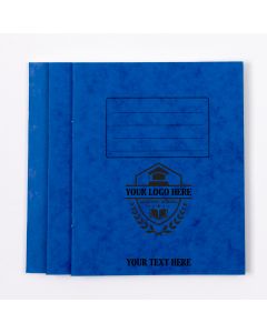  9"x7" Exercise Book 80p - 5mm Squared- Blue - Pk 100