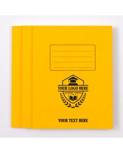  9" x 7" Exercise Book 80p - 7mm Squared- Yellow - Pk 100