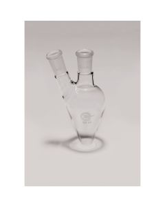 Quickfit Pear Shaped Flask with Two Necks - 50ml - 14/23 - 14/23