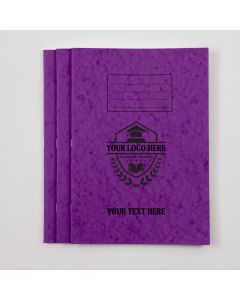  A4 Exercise Book 96 - 8mm Ruled With Margin- Purple - Pk 50