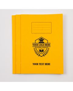 Personalised A4+ 80 page 15mm Bottom/Top Plain- Yellow Pk50