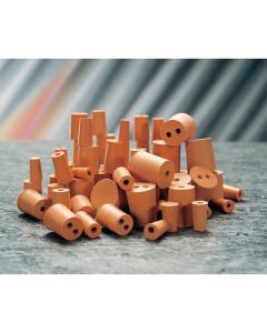 Red Rubber Stoppers One Hole 31mm - Pack of 10