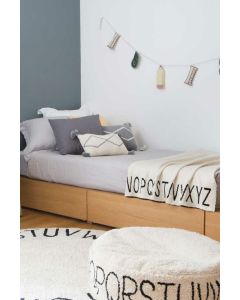Lorena Canals ABC Knitted Baby Blanket - Natural/Black