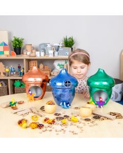 Magical Metallic Acorn Cottages - PK 3