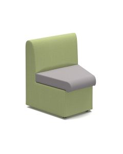 Alto Modular Reception Seating Concave with no arms - Green/Grey
