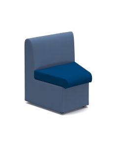 Alto Modular Reception Seating Concave with no arms - Blue/Dark Blue