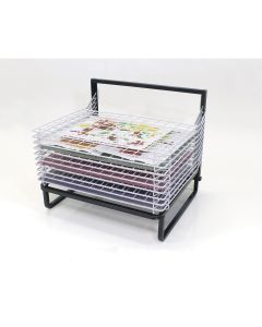 10 Shelf Spring Loaded Floor Drying Rack