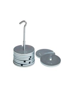 Hanging Slotted Masses Steel (1KG) - 9 x 100g Masses and Hanger