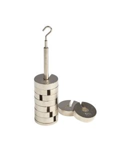 Hanging Slotted Masses Brass (500g) - 9 x 50g Masses and Hanger