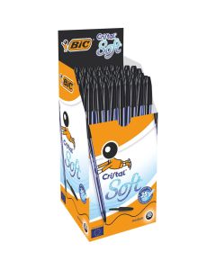 Bic Cristal Soft - Black - Pack of 50