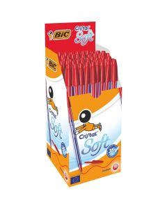 Bic Cristal Soft - Red - Pack of 50