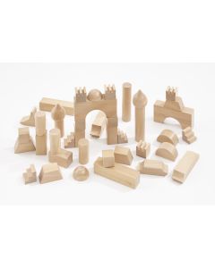 Wooden Construction Blocks 52 Piece