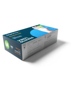 Sensator Clear Powder-Free Vinyl Gloves Box 100-Medium