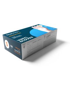 Sensator Clear Powder-Free Vinyl Gloves Box 100-Small