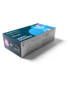 Sensator Blue Powder-Free Vinyl Gloves Box 100-Extra Large