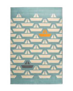 Blue Sailing Boats Rug