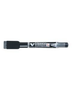 PILOT V-Board Marker with Eraser-Extra Fine Tip-Pk 10-Black