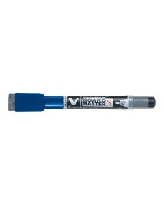 PILOT V-Board Marker with Eraser-Extra Fine Tip-Pk 10-Blue