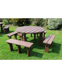 Olympic Recycled Plastic Adult Picnic Bench Brown