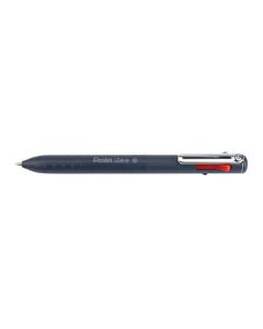 Pentel 4 Colour Retractable Ballpoint Pen-Blue Barrel- Pk 12