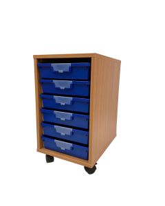 Findel Everyday Single Column with 6 Blue Trays