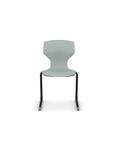 Cogni Revrse Cantilever Chair with Glides Blk Frame Hzy Jade