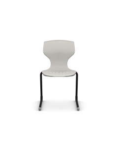 Cogni Reverse Cantilever Chair with Glides Blk Frame Cream
