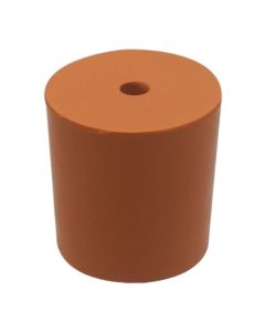 Rubber Stoppers One Hole - Bottom Diameter 27mm: - Pk 10
