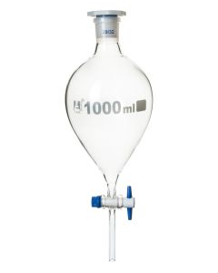 Glass Separating Funnel- Conical Shaped with Stopper- 1000ml