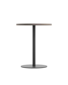 Contract Table Mid 600mm - Grey Oak - Black Frame