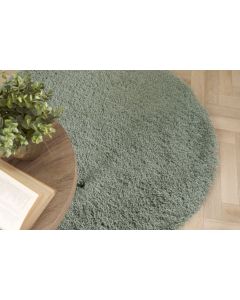 Chicago Shaggy Circle Rug - Sage 133cm