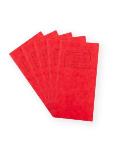 160 x 200mm Handwriting Book 40P- 6/21mm Ruled- Red- Pk100