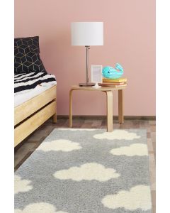 Grey Cloud Shaggy  Rug - Small