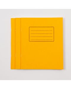 8" x 6.5" Exercise Book 80P-8mm Ruled/Margin- Yellow- Pk 100