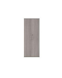 Steel Handle Lockable Storag Cupboard H1980mm  - Grey Oak