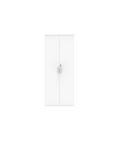 Steel Handle Lockable Storag Cupboard H1980mm  - White