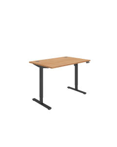 Single Motor Sit Stand Desk 1200 x 800mm - Black - Beech