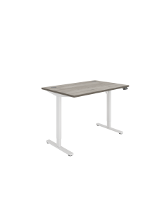 Single Motor Sit Stand Desk 1200 x 800mm - White - Grey Oak