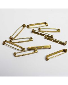 Brooch Pin 30mm Pack of 30 Brass