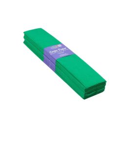 Crepe Paper Non-Bleed 50cm x 3m - Dark Green - Pack of 10