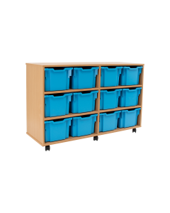 12 Extra Deep Tray Unit - Cyan Trays